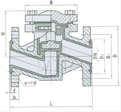 H41F46/F3-10/16/25C/P ANSI:150Lb 300Lb結(jié)構(gòu)圖