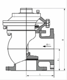 JM744X、JM644X膜片式液壓、氣動快開排泥閥結(jié)構(gòu)圖