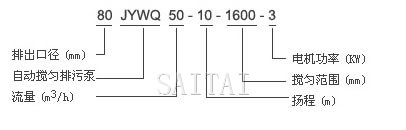 JYWQ、JPWQ系列自動(dòng)攪勻排污泵型號(hào)說明