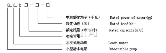 QSP潛水電泵型號說明
