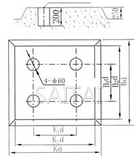 硬性聯接基礎預留螺栓孔