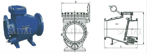 HH44(Z/X)、HH44(X/T/H)微阻緩閉止回閥外形尺寸圖